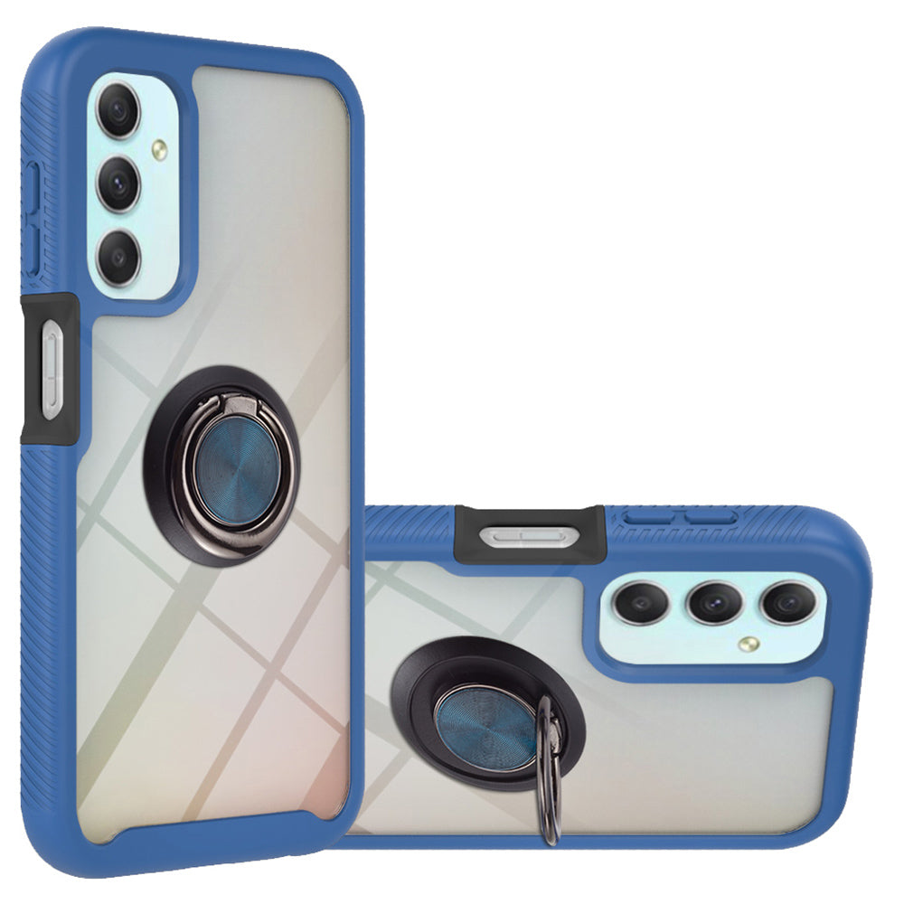 YB PC Series-5 for Samsung Galaxy A24 4G Clear Protective Case PC TPU Ring Kickstand Phone Cover YB PC Series-5 for Samsung Galaxy A24 4G Clear Protective Case PC TPU Ring Kickstand Phone Cover